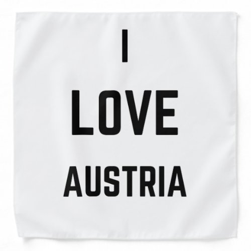 I LOVE  AUSTRIA BANDANA