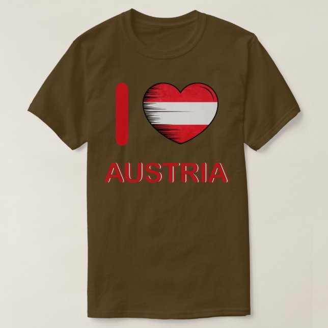 I Love Austria Flag My Home My Country 2 T-Shirt (Design Front)