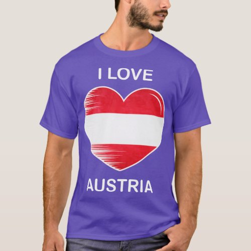 I Love Austria Flag My Home My Country 6 T_Shirt