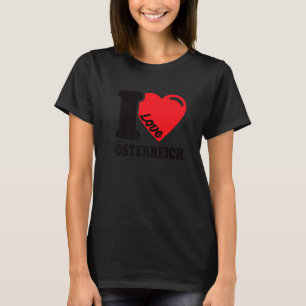 I Love Austria Homeland Austrian Flag   T-Shirt