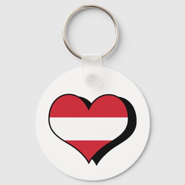 I Love Austria Keychain (Front)