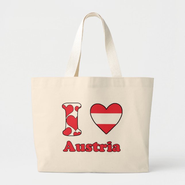I love Austria Large Tote Bag (Front)