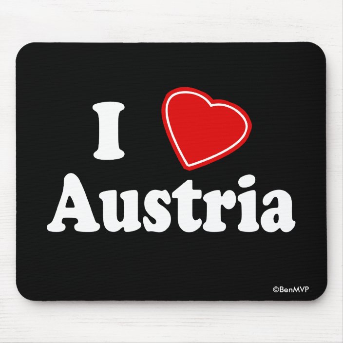 I Love Austria Mouse Pad