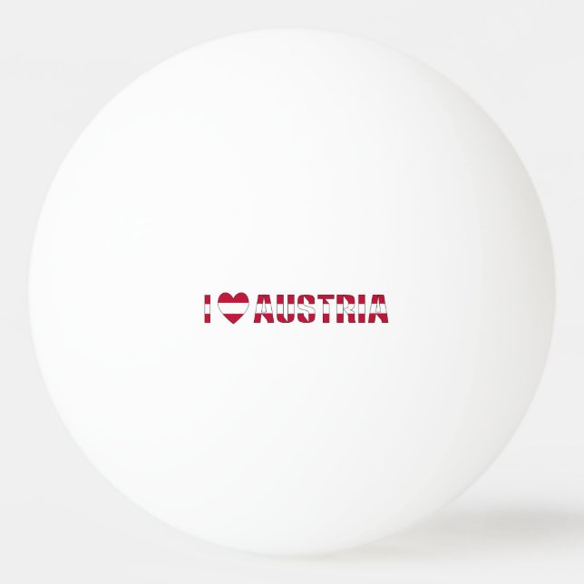 I Love Austria Ping-Pong Ball (Back)