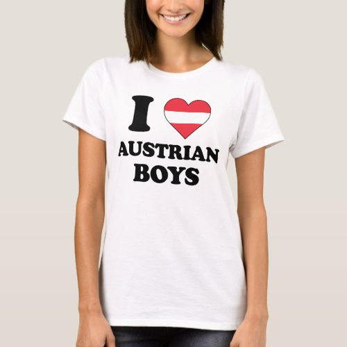 I love Austrian Boys T_Shirt