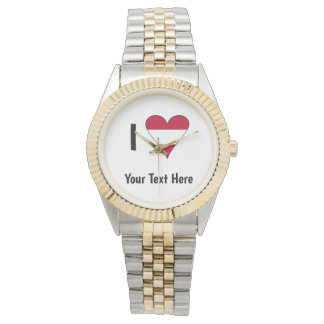 I Love (Austrian Flag Heart) Personalized Watch