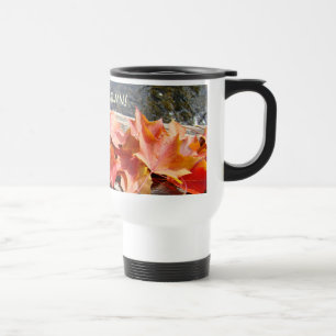 I Love Autumn! Coffee Mug Colorful Fall Leaves