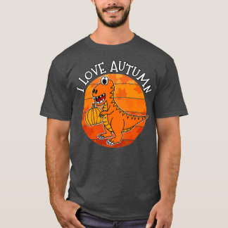 I Love Autumn Dinosaur, Fall T-Rex, Autumn 2022 T-Shirt