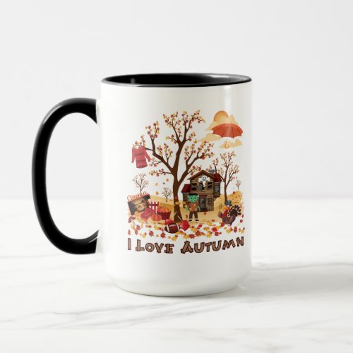 I Love Autumn _ Fall Scenery Mug