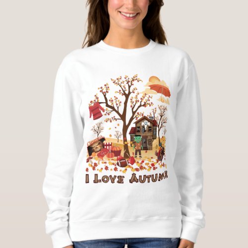 I Love Autumn _ Fall Scenery Sweatshirt