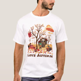 I Love Autumn - Fall Scenery T-Shirt