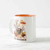 I Love Autumn - Fall Scenery Two-Tone Coffee Mug (Front Left)