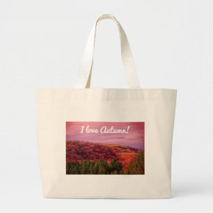 I Love Autumn! Large Tote Bag