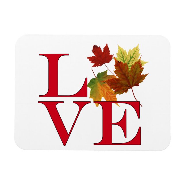 I Love Autumn Magnet (Horizontal)