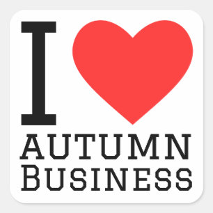 I love autumn outfit square sticker
