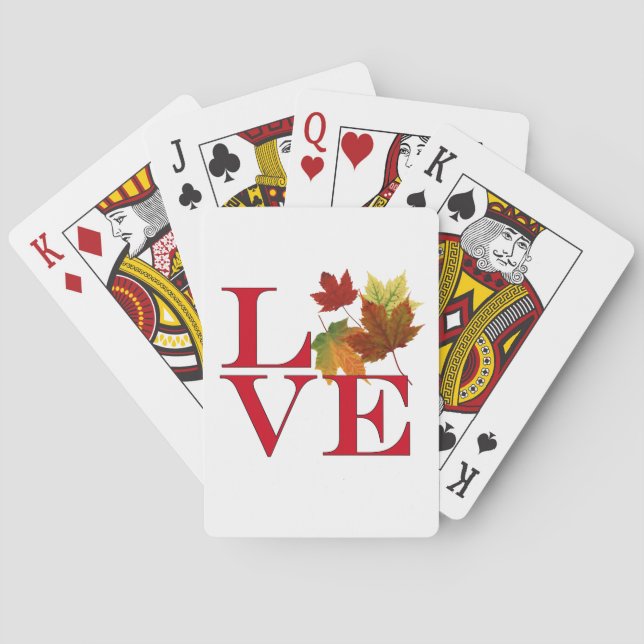 I Love Autumn Poker Cards (Back)