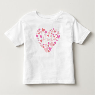 I love Ava hearts in pink Toddler T-shirt