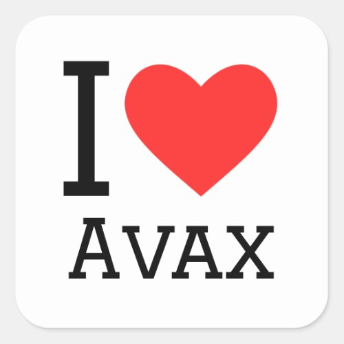 I love avax square sticker