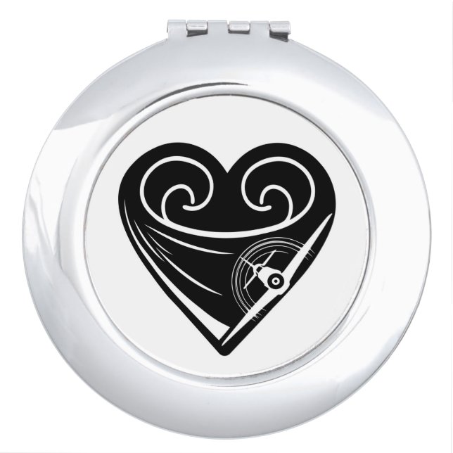 I Love Aviation Compact Mirror (Front)