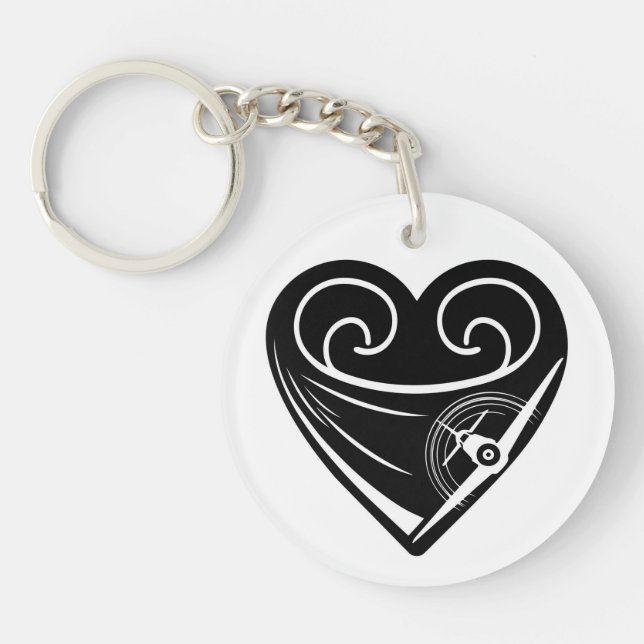 I Love Aviation  Keychain (Front)