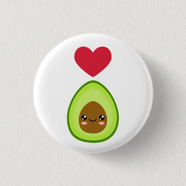 I love Avocado Button (Front)