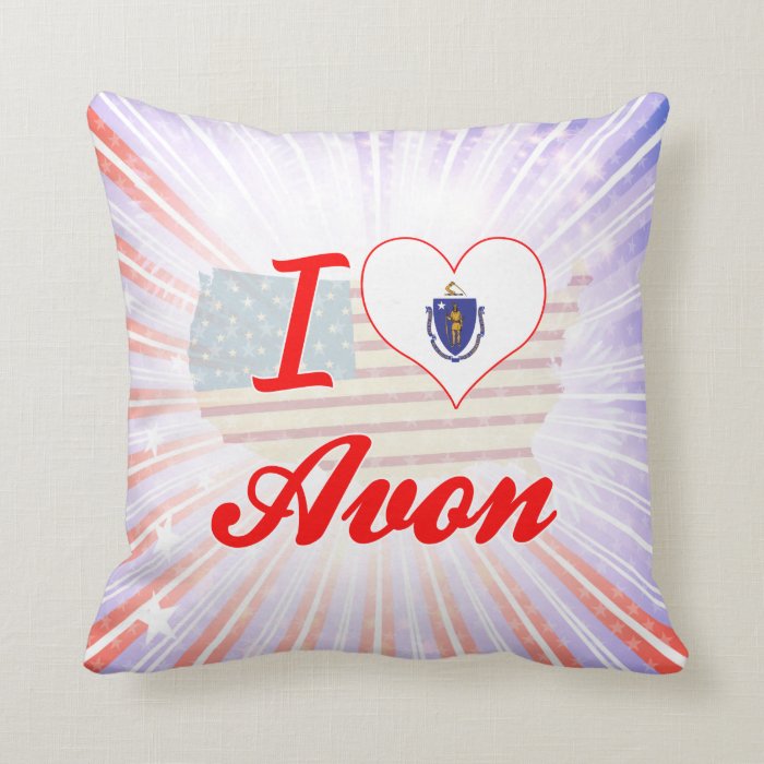 I Love Avon, Massachusetts Pillow