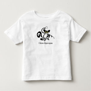I love AYE-AYES - Primate -Animal lover -Wildlife Toddler T-shirt