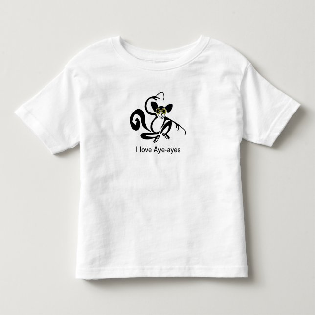  I love AYE-AYES - Primate -Animal lover -Wildlife Toddler T-shirt (Front)