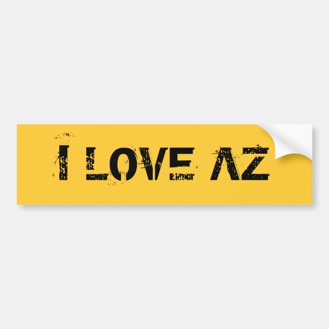 I LOVE AZ BUMPER STICKER (Front)