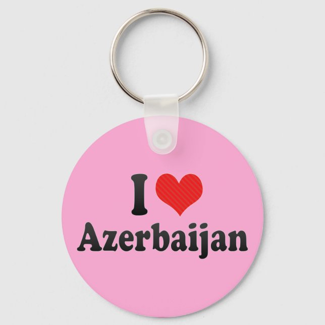 I Love Azerbaijan Keychain (Front)