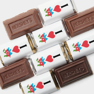 I Love Azerbaijan Vertical Country Flag Map Hershey's Miniatures