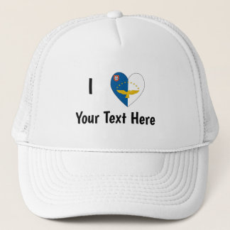 I Love (Azorean Flag Heart) Personalized  Trucker Hat