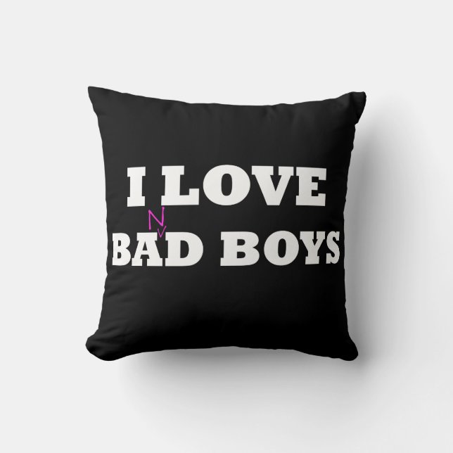 I Love Ba(n)d Boys Argyle Pillow (Front)