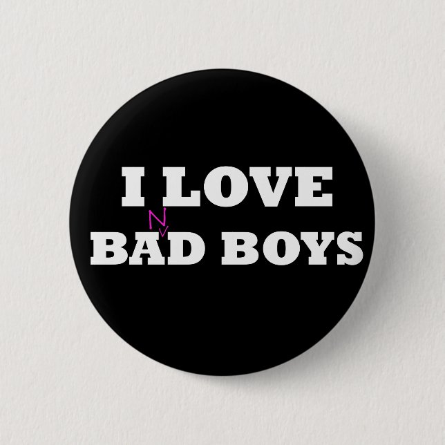 I Love Ba(n)d Boys Pinback Button (Front)