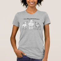 I Love Babydoll Southdown sheep tshirt