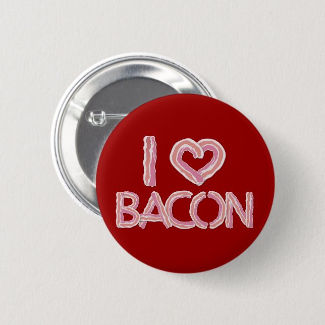 I Love Bacon Button (Front & Back)