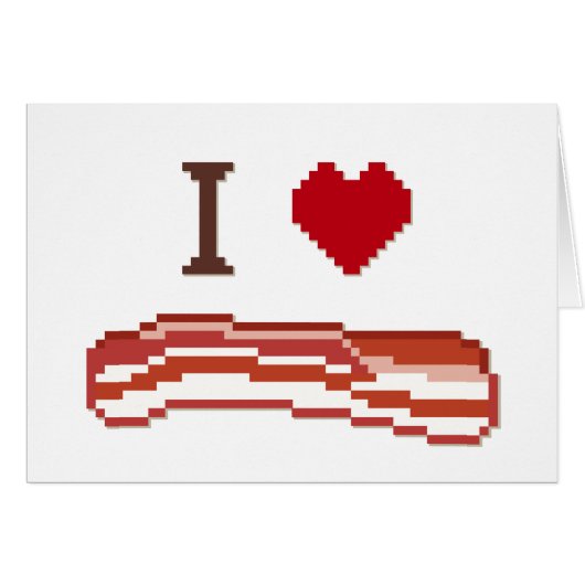 I Love Bacon Cards (Front Horizontal)