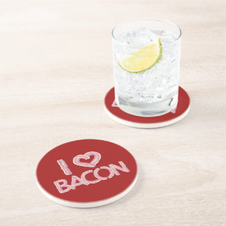 I Love Bacon Drink Coaster