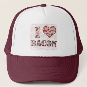 I Love Bacon Epic Breakfast Slogan Design Trucker Hat