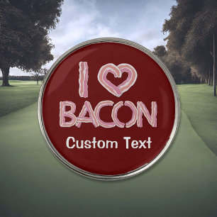 I Love Bacon Golf Ball Marker
