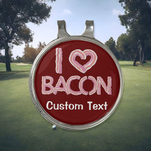 I Love Bacon Golf Hat Clip