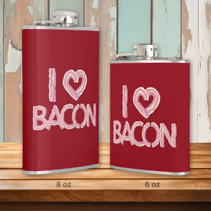 I Love Bacon Hip Flask