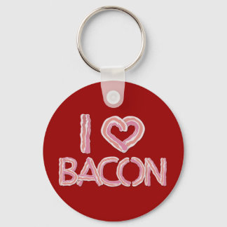 I Love Bacon Keychain