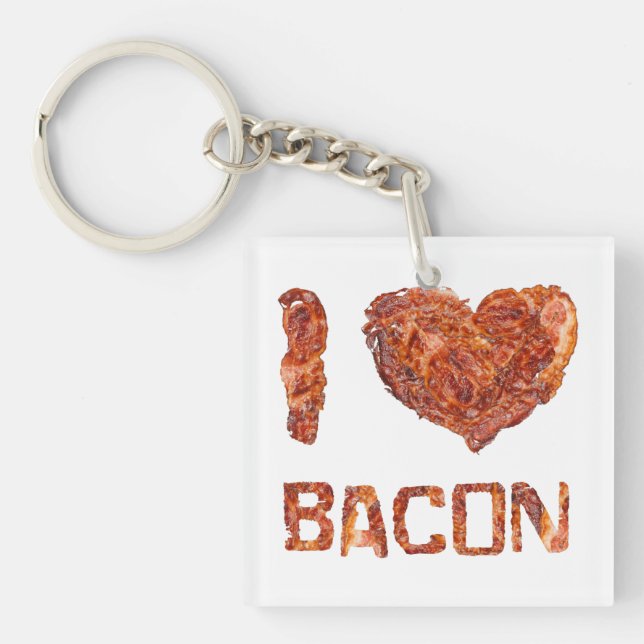 I Love Bacon Keychain (Front)