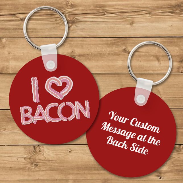 I Love Bacon Keychain (Creator Uploaded)