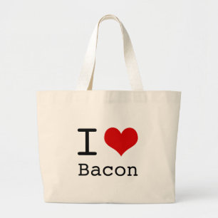 I Love Bacon Large Tote Bag