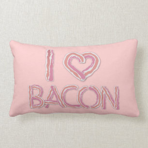 I Love Bacon Lumbar Pillow