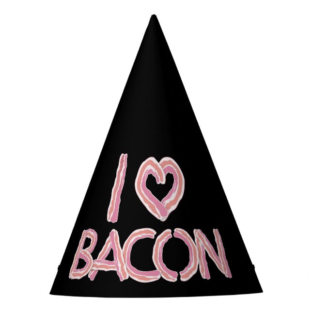 I Love Bacon Party Hat (Front)
