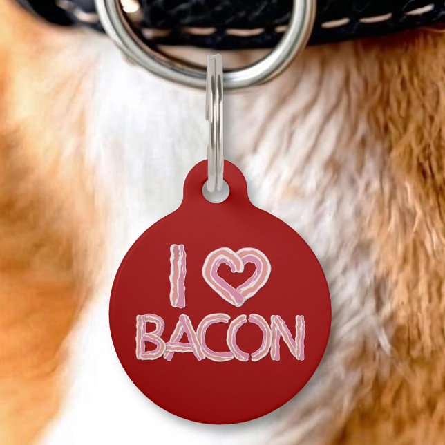 I Love Bacon Pet ID Tag (Creator Uploaded)