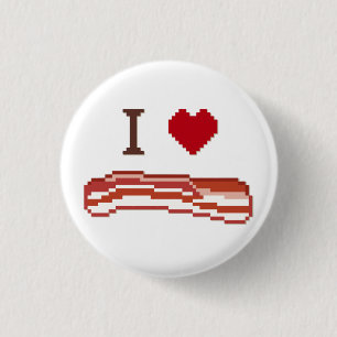 I Love Bacon Pinback Button